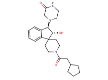 4-[(2R*,3R*)-1'-(cyclopentylacetyl)-2-hydroxy-2,3-dihydrospiro[indene-1,4'-piperidin]-3-yl]-2-piperazinone