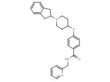 4-{[1-(2,3-dihydro-1H-inden-2-yl)-4-piperidinyl]oxy}-N-(2-pyridinylmethyl)benzamide