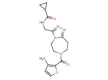 N-({7-[(3-methyl-2-thienyl)carbonyl]-6,7,8,9-tetrahydro-5H-[1,2,4]triazolo[4,3-d][1,4]diazepin-3-yl}methyl)cyclopropanecarboxamide