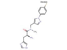 N-{[1-(4-fluorophenyl)-1H-pyrazol-4-yl]methyl}-N-methyl-L-histidinamide