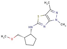 N-[(1R*,2S*)-2-(methoxymethyl)cyclopentyl]-1,3-dimethyl-1H-pyrazolo[3,4-d][1,3]thiazol-5-amine