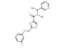 2-[(3-fluorophenoxy)methyl]-N-methyl-N-(1-pyridin-3-ylethyl)-1,3-oxazole-4-carboxamide