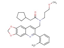 2-cyclopentyl-N-(3-methoxypropyl)-N-{[6-(2-methylphenyl)[1,3]dioxolo[4,5-g]quinolin-7-yl]methyl}acetamide