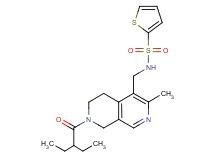 N-{[7-(2-ethylbutanoyl)-3-methyl-5,6,7,8-tetrahydro-2,7-naphthyridin-4-yl]methyl}-2-thiophenesulfonamide