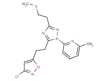 2-{5-[2-(3-chloroisoxazol-5-yl)ethyl]-3-[2-(methylthio)ethyl]-1H-1,2,4-triazol-1-yl}-6-methylpyridine