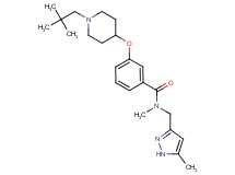 3-{[1-(2,2-dimethylpropyl)-4-piperidinyl]oxy}-N-methyl-N-[(5-methyl-1H-pyrazol-3-yl)methyl]benzamide