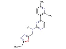 4-(2,6-dimethylpyridin-3-yl)-N-[(5-ethyl-1,3,4-oxadiazol-2-yl)methyl]-N-methylpyrimidin-2-amine