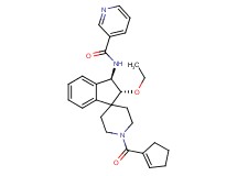 N-[(2R*,3R*)-1'-(1-cyclopenten-1-ylcarbonyl)-2-ethoxy-2,3-dihydrospiro[indene-1,4'-piperidin]-3-yl]nicotinamide