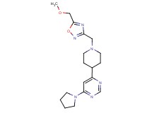 4-(1-{[5-(methoxymethyl)-1,2,4-oxadiazol-3-yl]methyl}-4-piperidinyl)-6-(1-pyrrolidinyl)pyrimidine