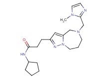 N-cyclopentyl-3-{5-[(1-methyl-1H-imidazol-2-yl)methyl]-5,6,7,8-tetrahydro-4H-pyrazolo[1,5-a][1,4]diazepin-2-yl}propanamide