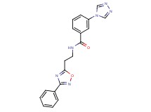 N-[2-(3-phenyl-1,2,4-oxadiazol-5-yl)ethyl]-3-(4H-1,2,4-triazol-4-yl)benzamide