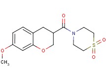4-[(7-methoxy-3,4-dihydro-2H-chromen-3-yl)carbonyl]thiomorpholine 1,1-dioxide