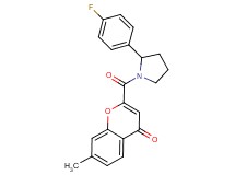 2-{[2-(4-fluorophenyl)-1-pyrrolidinyl]carbonyl}-7-methyl-4H-chromen-4-one