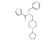 N-[(1-cyclopentyl-4-piperidinyl)methyl]-N-(3-pyridinylmethyl)-3-thiophenecarboxamide