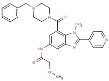 N-[7-[(4-benzyl-1-piperazinyl)carbonyl]-1-methyl-2-(4-pyridinyl)-1H-benzimidazol-5-yl]-2-methoxyacetamide