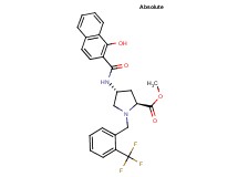methyl (4R)-4-[(1-hydroxy-2-naphthoyl)amino]-1-[2-(trifluoromethyl)benzyl]-L-prolinate
