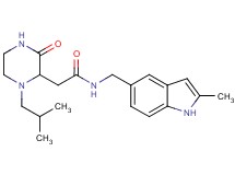 2-(1-isobutyl-3-oxo-2-piperazinyl)-N-[(2-methyl-1H-indol-5-yl)methyl]acetamide