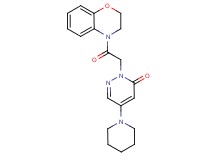2-[2-(2,3-dihydro-4H-1,4-benzoxazin-4-yl)-2-oxoethyl]-5-(1-piperidinyl)-3(2H)-pyridazinone