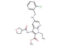 methyl 5-[(2-chlorobenzyl)amino]-1-ethyl-3-[(tetrahydro-3-furanylcarbonyl)amino]-1H-pyrrolo[2,3-b]pyridine-2-carboxylate