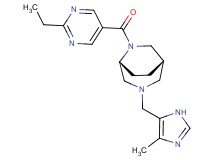 (1S*,5R*)-6-[(2-ethyl-5-pyrimidinyl)carbonyl]-3-[(4-methyl-1H-imidazol-5-yl)methyl]-3,6-diazabicyclo[3.2.2]nonane