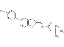 3,3-dimethyl-N-{[5-(5-methyl-2-pyridinyl)-2,3-dihydro-1-benzofuran-2-yl]methyl}butanamide