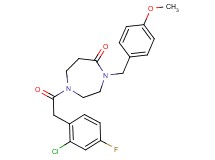 1-[(2-chloro-4-fluorophenyl)acetyl]-4-(4-methoxybenzyl)-1,4-diazepan-5-one