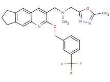 N-methyl-1-(5-methyl-1,3,4-oxadiazol-2-yl)-N-[(2-{[3-(trifluoromethyl)benzyl]oxy}-7,8-dihydro-6H-cyclopenta[g]quinolin-3-yl)methyl]methanamine