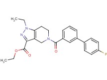 ethyl 1-ethyl-5-[(4'-fluoro-3-biphenylyl)carbonyl]-4,5,6,7-tetrahydro-1H-pyrazolo[4,3-c]pyridine-3-carboxylate