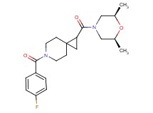 1-{[(2R*,6S*)-2,6-dimethyl-4-morpholinyl]carbonyl}-6-(4-fluorobenzoyl)-6-azaspiro[2.5]octane