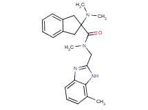 2-(dimethylamino)-N-methyl-N-[(7-methyl-1H-benzimidazol-2-yl)methyl]-2-indanecarboxamide