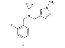 (4-chloro-2-fluorobenzyl)cyclopropyl[(1-methyl-1H-pyrazol-4-yl)methyl]amine