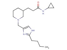 3-{1-[(2-butyl-1H-imidazol-4-yl)methyl]-3-piperidinyl}-N-cyclopropylpropanamide