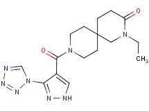 2-ethyl-9-{[3-(1H-tetrazol-1-yl)-1H-pyrazol-4-yl]carbonyl}-2,9-diazaspiro[5.5]undecan-3-one