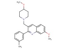 7-methoxy-3-[(4-methoxy-1-piperidinyl)methyl]-2-(3-methylphenyl)quinoline