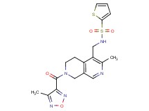 N-({3-methyl-7-[(4-methyl-1,2,5-oxadiazol-3-yl)carbonyl]-5,6,7,8-tetrahydro-2,7-naphthyridin-4-yl}methyl)-2-thiophenesulfonamide