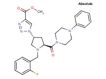 methyl 1-{(3R,5S)-1-(2-fluorobenzyl)-5-[(4-phenyl-1-piperazinyl)carbonyl]-3-pyrrolidinyl}-1H-1,2,3-triazole-4-carboxylate