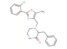 3-benzyl-4-{[2-(2-chlorophenyl)-5-methyl-1,3-oxazol-4-yl]methyl}-2-piperazinone