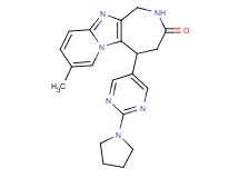 8-methyl-5-(2-pyrrolidin-1-ylpyrimidin-5-yl)-1,2,4,5-tetrahydro-3H-pyrido[1',2':1,2]imidazo[4,5-c]azepin-3-one