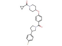 1-(cyclopropylcarbonyl)-4-(4-{[3-(4-fluorophenyl)-1-pyrrolidinyl]carbonyl}phenoxy)piperidine