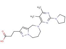 3-{5-[5,6-dimethyl-2-(1-pyrrolidinyl)-4-pyrimidinyl]-5,6,7,8-tetrahydro-4H-pyrazolo[1,5-a][1,4]diazepin-2-yl}propanoic acid