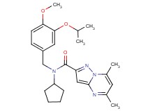 N-cyclopentyl-N-(3-isopropoxy-4-methoxybenzyl)-5,7-dimethylpyrazolo[1,5-a]pyrimidine-2-carboxamide