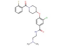 3-chloro-N-[2-(dimethylamino)ethyl]-4-{[1-(2-fluorobenzoyl)-4-piperidinyl]oxy}benzamide