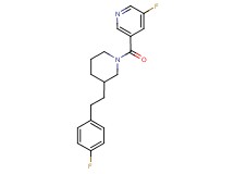 3-fluoro-5-({3-[2-(4-fluorophenyl)ethyl]-1-piperidinyl}carbonyl)pyridine
