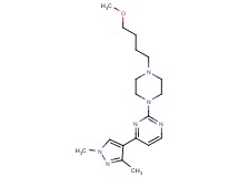 4-(1,3-dimethyl-1H-pyrazol-4-yl)-2-[4-(4-methoxybutyl)-1-piperazinyl]pyrimidine
