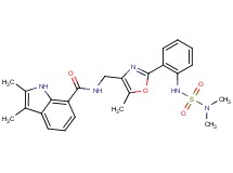 N-{[2-(2-{[(dimethylamino)sulfonyl]amino}phenyl)-5-methyl-1,3-oxazol-4-yl]methyl}-2,3-dimethyl-1H-indole-7-carboxamide