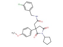 N-(3-chlorobenzyl)-2-[1-cyclopentyl-3-(4-methoxyphenyl)-2,5-dioxo-3-pyrrolidinyl]acetamide