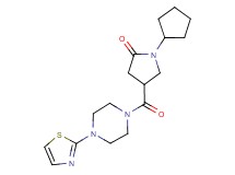 1-cyclopentyl-4-{[4-(1,3-thiazol-2-yl)-1-piperazinyl]carbonyl}-2-pyrrolidinone