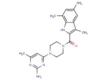 4-methyl-6-{4-[(3,5,7-trimethyl-1H-indol-2-yl)carbonyl]-1-piperazinyl}-2-pyrimidinamine