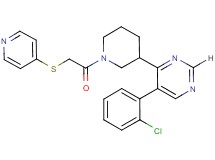 5-(2-chlorophenyl)-4-{1-[(4-pyridinylthio)acetyl]-3-piperidinyl}pyrimidine