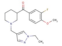 {1-[(1-ethyl-1H-pyrazol-4-yl)methyl]-3-piperidinyl}(3-fluoro-4-methoxyphenyl)methanone